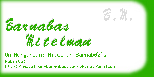 barnabas mitelman business card